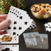 Jeu De Cartes Chat blanc | Zazzle_Growshop. (In Situ)