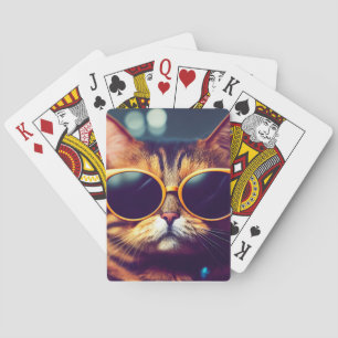 Jeu De Cartes CHAT cool LUNETTES DE SOLEIL JOUER CARTES