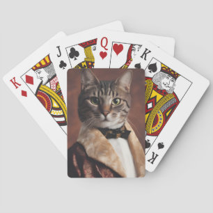 Jeu De Cartes Chat dans la veste à fumer