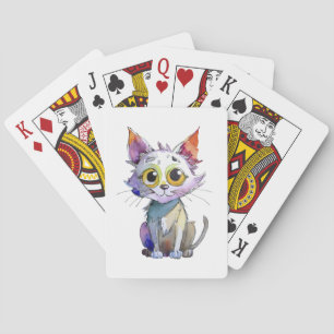 Jeu De Cartes Chat d'aquarelle