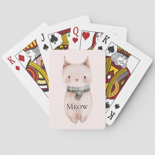 Jeu De Cartes Chat de boeuf rose (dos)
