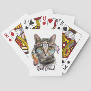 Jeu De Cartes Chat de nuages rouges