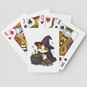 Jeu De Cartes Chat de sorcière grincheux Halloween