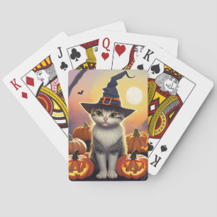 Jeu De Cartes Chat d'Halloween mignon