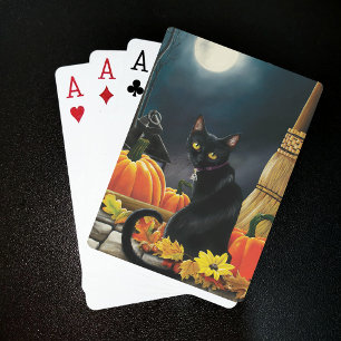 Jeu De Cartes Chat d'Halloween noir