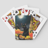 Jeu De Cartes Chat d'Halloween noir (dos)