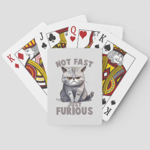 Jeu De Cartes Chat Drôle - Pas Rapide, Juste Furieux