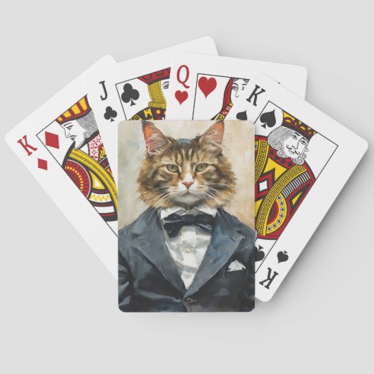 Jeu De Cartes Chat en costume (dos)