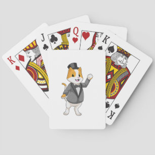 Jeu De Cartes Chat en tant que groom avec ruban