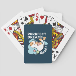 Jeu De Cartes Chat Endormi Enlaçant une Étoile – Rêves Parfaits