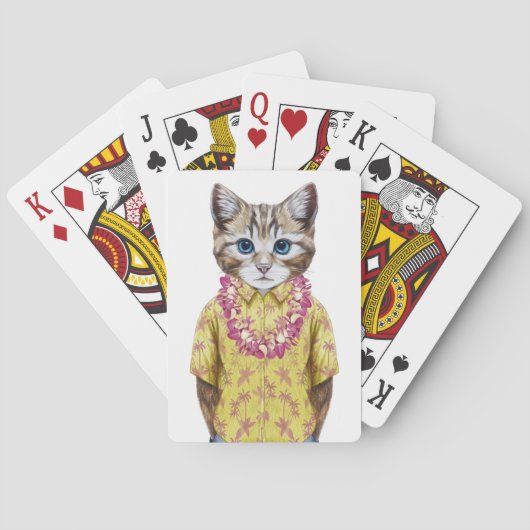 Jeu De Cartes Chat hawaïen de Kitty (dos)