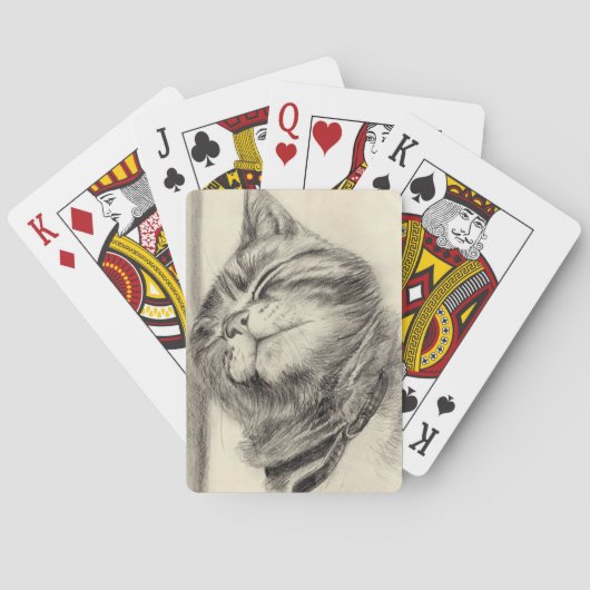 Jeu De Cartes chat jouant aux cartes (dos)