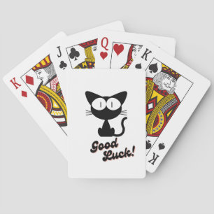 Jeu De Cartes Chat noir & "Bonne chance"