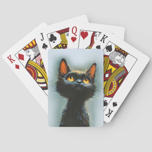 Jeu De Cartes Chat noir enchanté (dos)