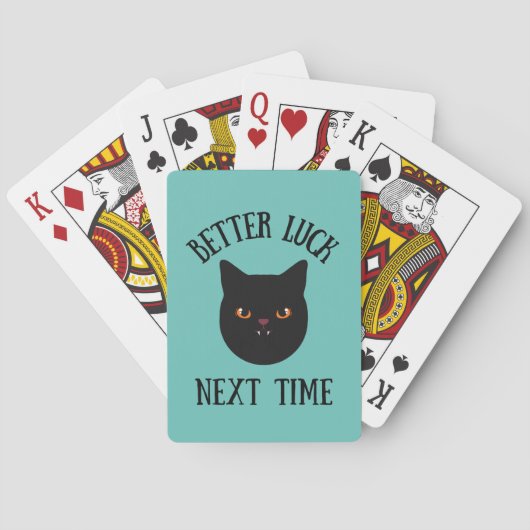 Jeu De Cartes Chat noir meilleure chance la prochaine fois (dos)