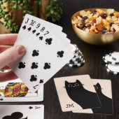 Jeu De Cartes Chat noir mignon dans le style Mid Century (In Situ)