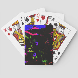 Jeu De Cartes Chat noir néon avec yeux brillants