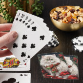Jeu De Cartes Chat Persan à Noël sous la neige (In Situ)