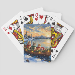 Jeu De Cartes Chat Persan Noël Bateau Fêtes