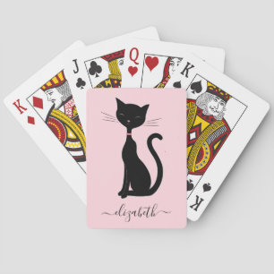 Jeu De Cartes Chat Personnalisé Rose Jouer Cartes