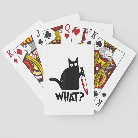 Jeu De Cartes Chat Qu'est-ce que_ Drôle Chat Noir (dos)