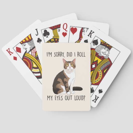 Jeu De Cartes Chat Sarcastique Et Cute (dos)