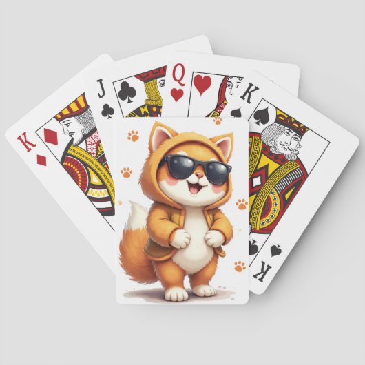 Jeu De Cartes Chat Sibérien Mignon Drôle (dos)