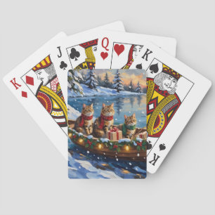 Jeu De Cartes Chat Sibérien Noël Bateau Fêtes
