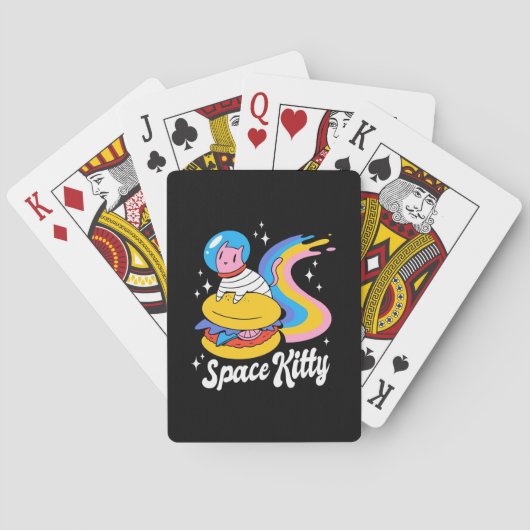 Jeu De Cartes Chat spatial astronaute (dos)
