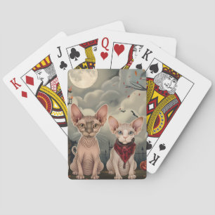 Jeu De Cartes Chat Sphynx Halloween Effrayant
