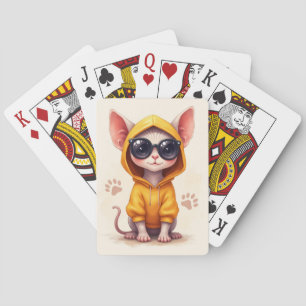 Jeu De Cartes Chat Sphynx Kawaii Drôle
