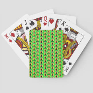 Jeu De Cartes Chat vert de Halloween hurleur Rétro