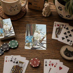 Jeu De Cartes Chat Viking Bleu Dragon Fantastique