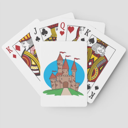 Jeu De Cartes Château avec drapeaux (dos)