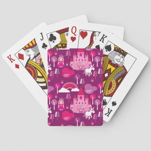 Jeu De Cartes château princess et unicorne arc-en-ciel (dos)