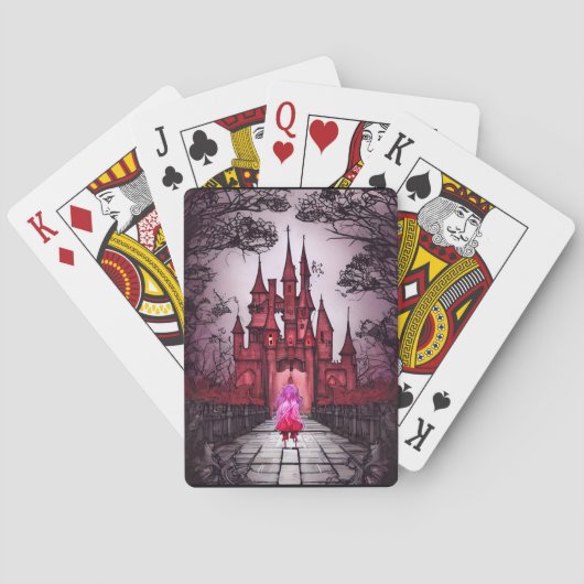 Jeu De Cartes Château Rouge Gothique (dos)