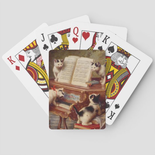 Jeu De Cartes Chatons et piano (dos)