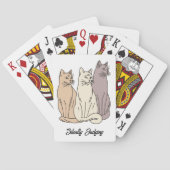 Jeu De Cartes Chats assis en train de regarder (dos)
