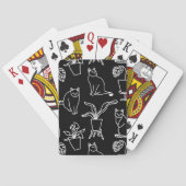 Jeu De Cartes Chats blancs en noir (dos)