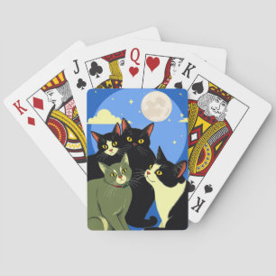 Jeu De Cartes Chats en maraude sous la pleine lune
