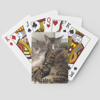 Jeu De Cartes Chats FIV jouant aux cartes - Griffin et Zazzles