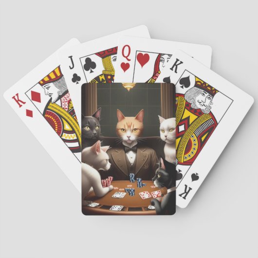 Jeu De Cartes Chats jouant au poker (dos)