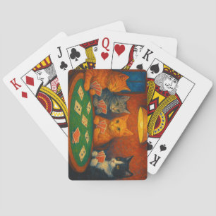 Jeu De Cartes Chats Jouant aux Cartes