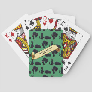 Jeu De Cartes Chats Noirs mignons Lucky Black Cat Poker Club Ret