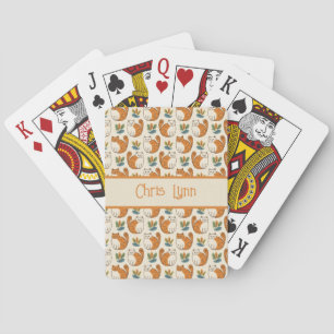 Jeu De Cartes Chats orange et blanc Style d'art naïf