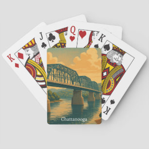 Jeu De Cartes Chattanooga Vintage coloré Tennessee Travel