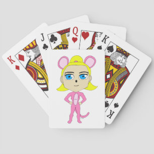 Jeu De Cartes chatte rose