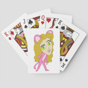 Jeu De Cartes chatte rose