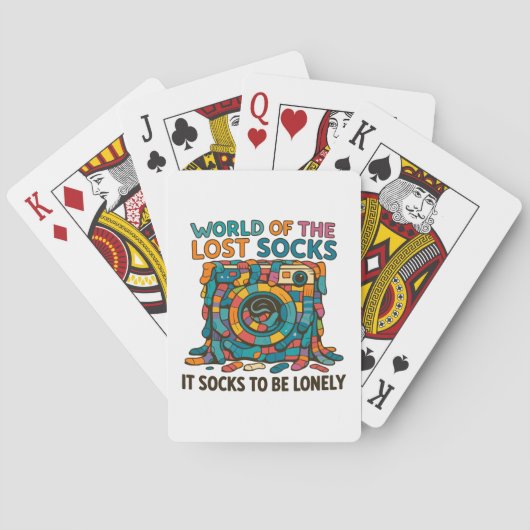 Jeu De Cartes Chaussettes Danoises Drôle Monde Manquant Mais Pas (dos)