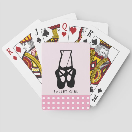 Jeu De Cartes Chaussons De Ballet Noir En Pointe Fille Ballet (dos)